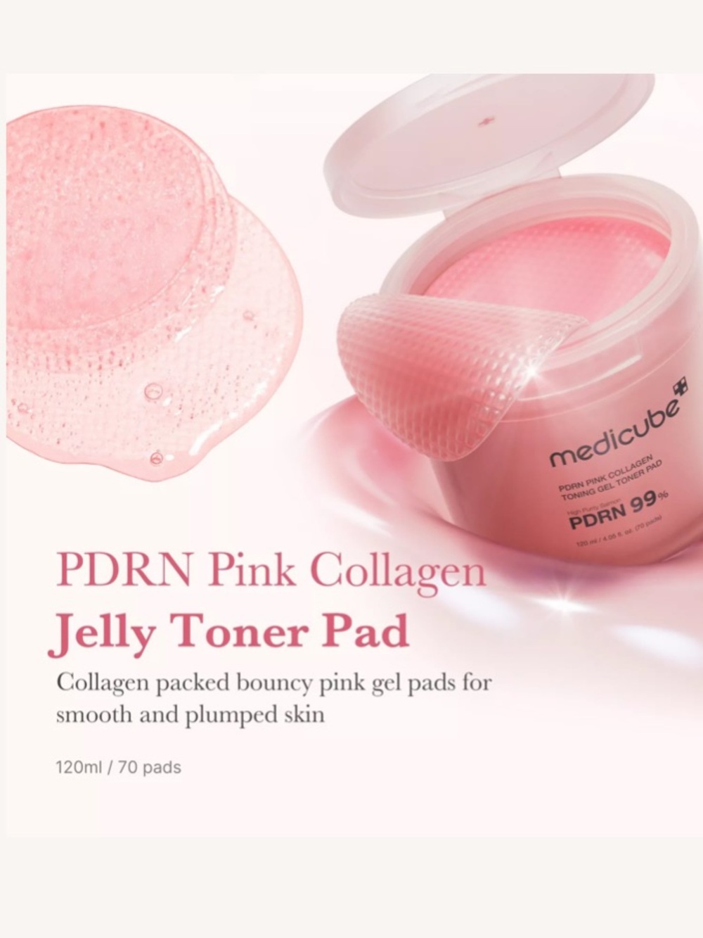 Medicube PDRN Pink Collagen Toning Gel Pads – Pink - Picture 2 of 11